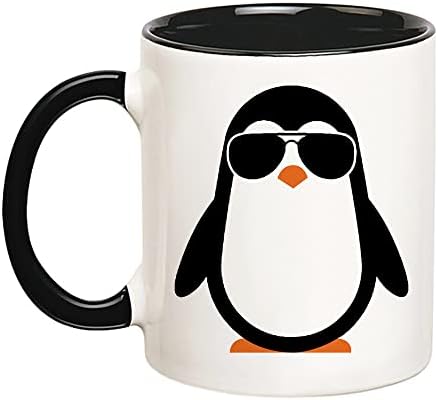Фонхарк - кригла Пингвин, чаша за engубовници на пингвин, роденденска Божиќна кригла, 11 мл. Новина од кафе/чаша