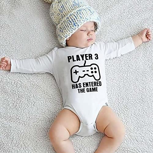 Стратерија новородени бебиња девојки бебе момче 1 годишно играч 3 влезе во игра со долги ракави на лежење на лаици, поставува новородено
