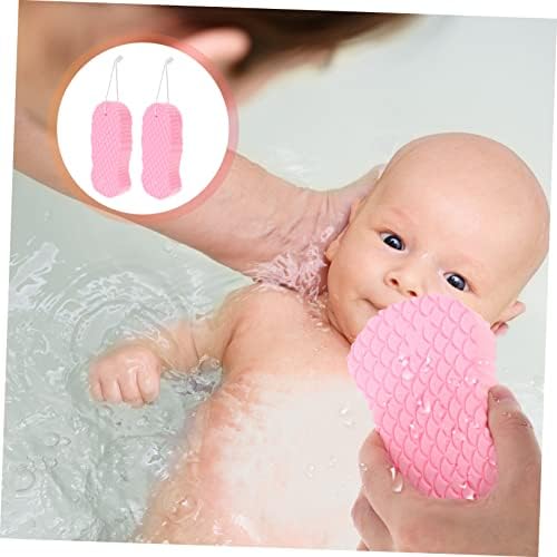 Beavorty 2 парчиња бања сунѓер тело миење на телото чистач туш Луфах сунѓер бебе бања четка за бања туш сунѓер бебешки чистење сунѓер сунѓер