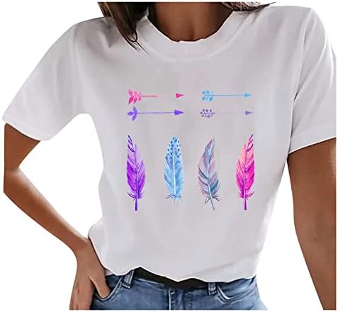 Трендовски кратки ракави екипаж графички салон гроздобер блуза маица за жени машките врвни есен лето девојки мажи бф