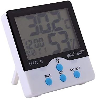 XDKLL висока точност LCD дигитален термометар хигрометар во затворен електронски температурен мерач на мерач на мерач на мерач на часовници