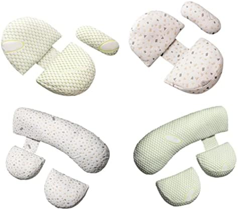 Перници за бременост за спиење, 2 парчиња прилагодлива перница за поддршка на стомакот, одвојлива перница за породилно клин, поддршка за