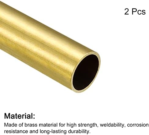 uxcell Месинг Цевка, 15mm od 1mm Ѕид Дебелина 100mm Должина Круг Цевки Цевки За Индустрија, Diy Проекти 2 Парчиња