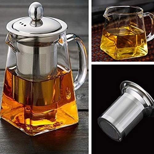 Чајник, стаклен чај котел од не'рѓосувачки челик филтер чај чај чај