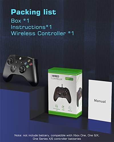 Безжичен контролер на Aojaki компатибилен со Xbox One/One S/One X/One Series X/S со вградена двојна вибрација Подобрена GamePad