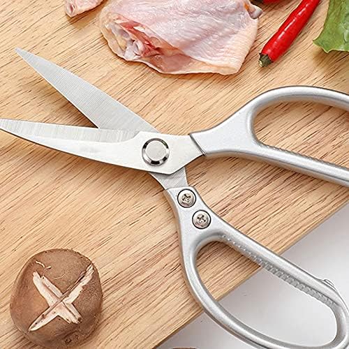 Ножици на Lakikajd за канцелариски ножици од не'рѓосувачки челик, специјални за кујна, справување со риби и исечени пилешки коски, сите
