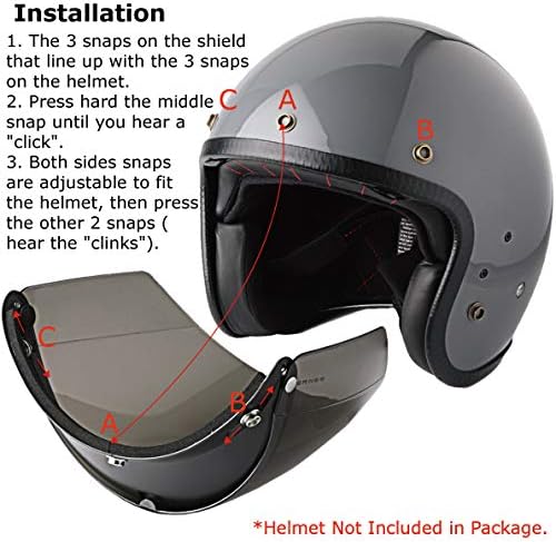 Черн Јуех, превртете го шлемот за штит за шлемови со мотоцикли со 3-snap