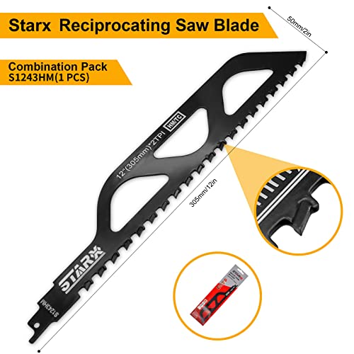Starx Recipating Saw Saw Blade-DemoLition Maisonry тврдо легура на легура карбид видов лопати за сечење тула, варовник, цемент