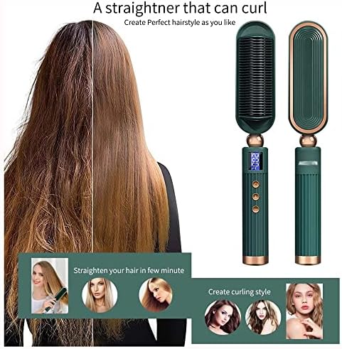 Lxxsh Hair Streterener чешел седумстепен прилагодлив паметен мултифункционален виткач на коса негативни јони за фризерски алатки за фризури