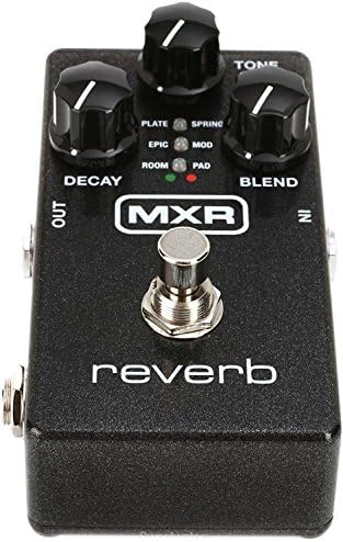 MXR M300 REVERB Аналогни гитара ефекти на педалот со 2 кабли за лепенка MXR, 6 избори на Dunlop и 9V напојување
