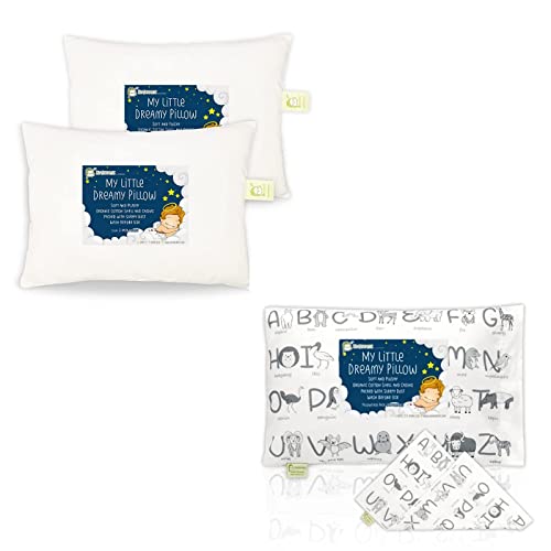 Keababies 2 -пакет мек органски памук бело дете перница за спиење и мали перници за дете за 13x18 пакет за перници - детска перница