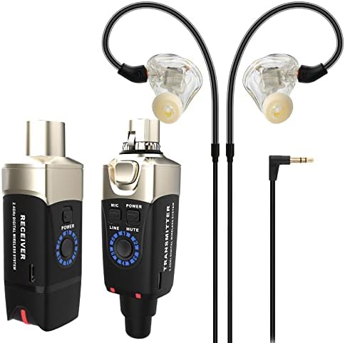 XVIVE U3 безжичен микрофон систем пакет T9 Двојни балансирани вооружени возачи во ермониторски слушалки