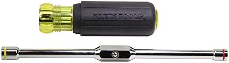 Klein Tools 646M сет на алатки, големини на двигатели на магнетни ореви 1/4 и 5/16-инчи, 6-инчни шахти, 2-парчиња и 65064 Hex Head Gead 2-во-1
