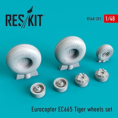 Reskit RS48-0281 - 1/48 Eurocopter EC665 Tiger Wheels Set, комплет за модели на скала