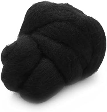 Предиво од 50г црна игла волна волна обоена волна врвови врвови волна влакна за рачно за шиење за шиење игла за шиење на занаети за