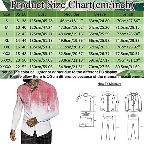 Копчиња за мажи XXBR надолу со кошули плус големина со долга ракав есен улица ретро градиент печатење обична кошула лабава фитла кошула на