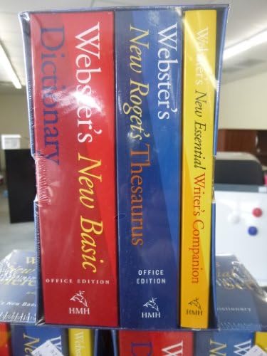 Houghton Mifflin 1020842 Webster-Feets Нов основен референтен сет на три книги, хартија
