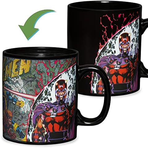Marvel X-Men топлина реактивна керамичка кафе кригла сите опфаќа 90-ти години на топлина и боја што се менува во кафеана чаша црна црна