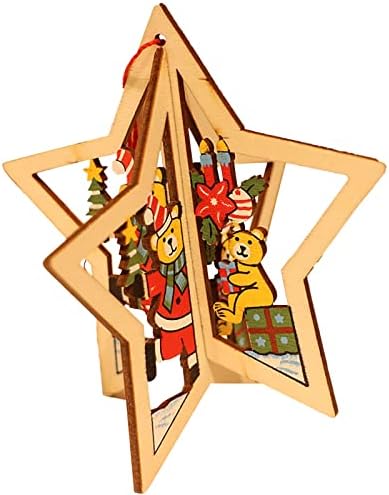 Камин Украс Божиќни Украси Петокрака Ѕвезда Ѕвонче Орнаменти Елка Прозорец Дрво Резба Приврзок Двојки Украс Прв Божиќ