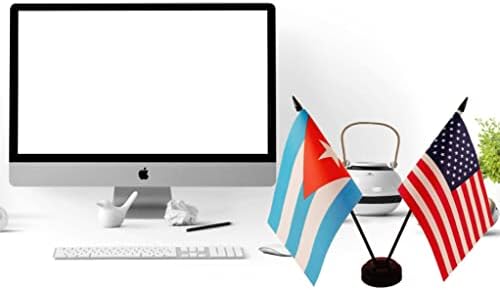 Америка &засилувач; Кубански Пријателство Близнак Биро Знаме, Сад Кубански Табела Знамиња, 8 х 5 Инчи Американски &засилувач;
