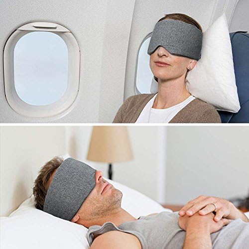 Маска за свила од црква црница и памук за спиење - маска за очи за спиење големо блокирање на слепите се прилагодливи маски за дишење на