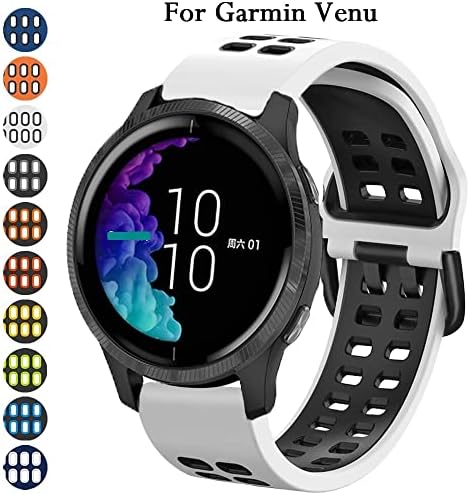 Лента за ееомоик за Garmin Venu Vivomove HR паметен часовник EasyFit Silicone Strap за Garminmove 3 Luxe Style Style 20mm WatchBand