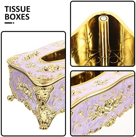 Zerodeko Car Tissue Tissue Cox Правоаголно ткиво на кутијата: Викторијарски декор, кутија за ткиво на лицето, покритие на ткиво хартиена салфетка