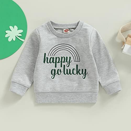Детето бебе момче џемпери за девојчиња деца со долги ракави смешни букви преголеми кошули со пулвер врвови есен зимска облека