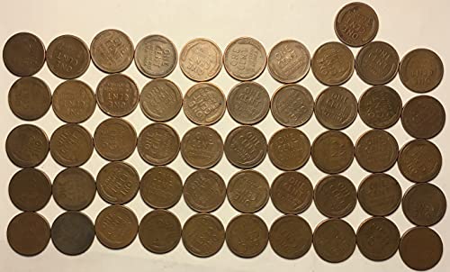 1951 Линколн Пченица Цент Пени Ролна Монети Денар Продавачот Многу Парична Казна