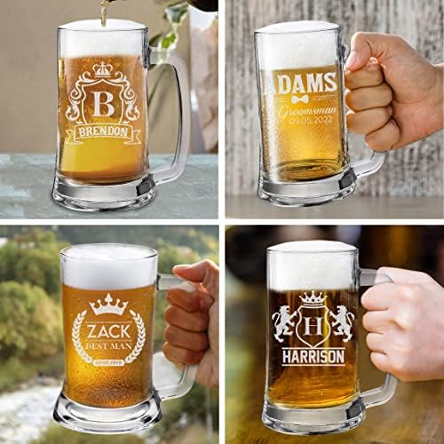 Персонализирани Чаши За Пиво Прилагоден Текст Роденденска Годишнина Од Свадбата Подарок За Загревање На Куќата Стакло За Пиво 9 Опции За