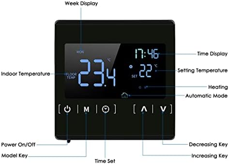 Н/Лцд Термостат Со Екран На Допир Програмабилен Електричен Систем За Подно Греење Терморегулатор Контролер На Температура