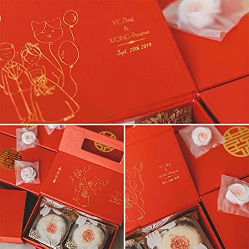 Кесју Црвени Торби За Подароци Кинеска Кутија За Подароци За Свадба Црвена Кутија За Бонбони Торби За Подароци За Свадби Кутија За