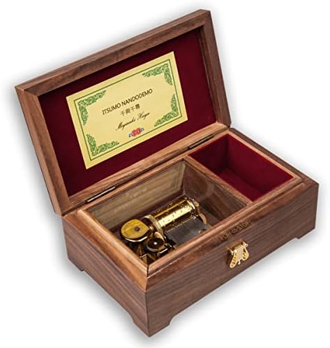Binkegg Play [Ode to Joy] 30 белешка од орев од висока класа дрвена ветер на музички кутии кутија за накит со движење на музички