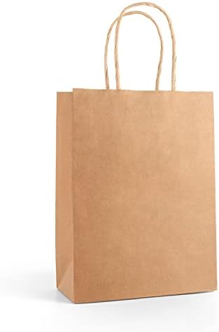 12 парчиња мали торби за подароци Крафт торби за хартија. Рециклирани торби за стоки за малопродажни торби за малопродажба