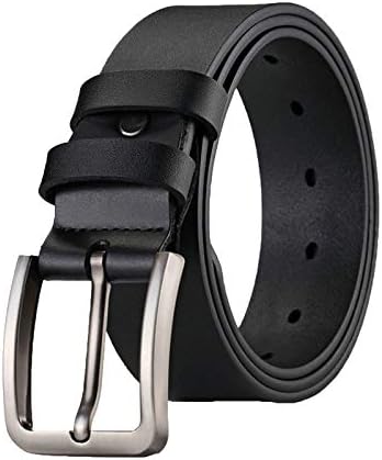 Cowhhide Pin Buck Belt Manifer Single Layer Leather Perforated Belt Trenders Belts за додатоци за облека со фармерки