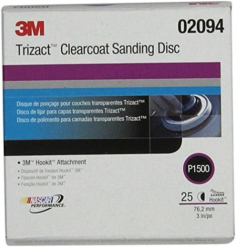 3М Trizact Hookit Clear Coat Suding Abrasive Disc 471la, 02094, 3 IN, P1500, 25 дискови по картон
