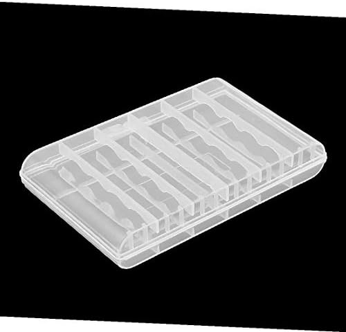 Нова Лон0167 Транспарентна Бела Пластична Кутија За Складирање На Батерии за 6 x/ / 8 x aaa Батерии(Транспарентен Weisse Kunststoff-Батерија-Aufbewahrungsbox