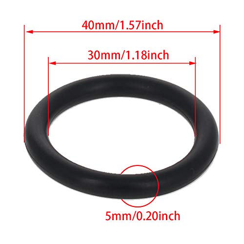 Jutagoss нитрилна гума О-прстени, 40мм OD 30mm ID 5 mm ширина, метрички запечатување заптивка, пакет од 10