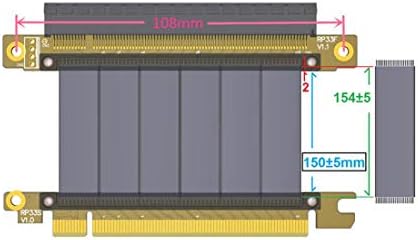 ADT-LINK PCI-E X16 до 16x 3.0 MALE до Femaleенски Riser Extension Cable Graphics Computer Chassis PCI Express Extrender Ribbon 128G/BPS