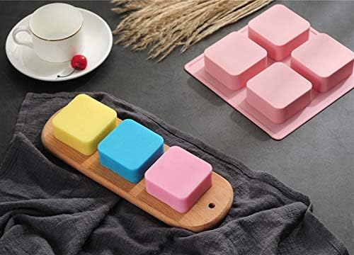 Домашна домашна сапун за правење калапи за правење рачно изработени силиконски сапуни калапи лосион шипки за печење десерт - квадрати