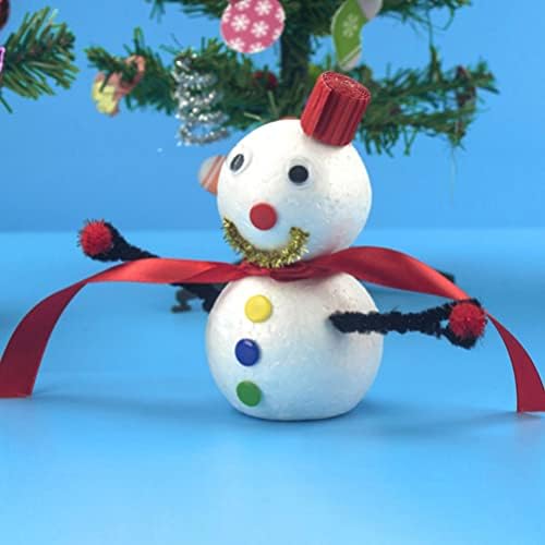 Toyvian 6pcs занаети од пена топки Божиќни топки Снежници од празници од пена калапи украс за DIY уметнички занаетчиски проекти Божиќни празници