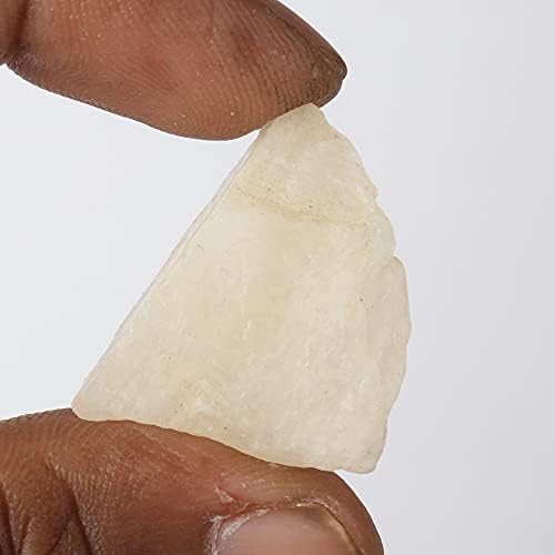 Природен камен од месечината, катче од 44,95 КТ лековити кристално бело лабав скапоцен камен