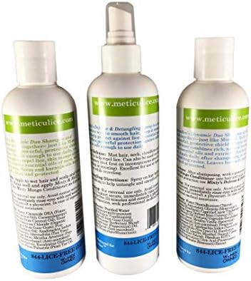 Шампон за превенција на вошки од метикула за природни глави, Кон. & Repel Spray Mango & Peppermint мирис 8oz