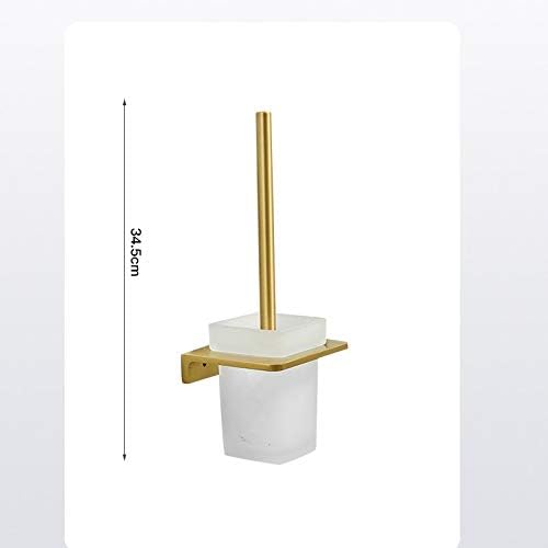 Држач за четки за тоалети CDYD Постави четкан алуминиумска тоалетна четка за чистење бања алатка за чистење wallид виси