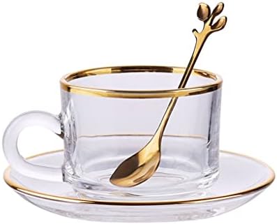 н / Стаклени Чаши За Кафе Со Златен раб, Љубовни Двојки чаши стаклени чаши отпорни на Топлина Напредна Кригла За Попладневен чај