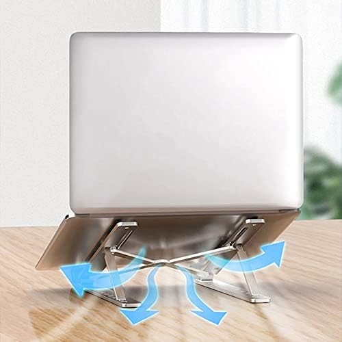 Renslat преклопен лаптоп држач за лаптоп штанд Стенд лаптоп штанд со вентилатор за ладење за лесно носење радијатор