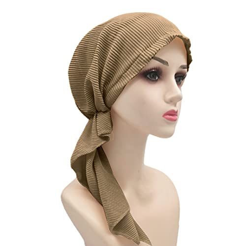 Модна глава капа за жени етнички боемски губење дише измиена пред врзана плетенка за прегратка за коса, капа за капакот на турбан