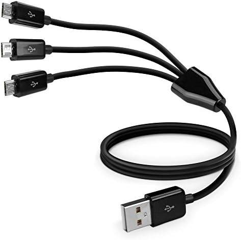Кабел Boxwave Компатибилен со Blu Aria 2 - Multicharge MicroUSB кабел, повеќе кабел за полнење микро USB кабел за Blu Aria 2 - црна
