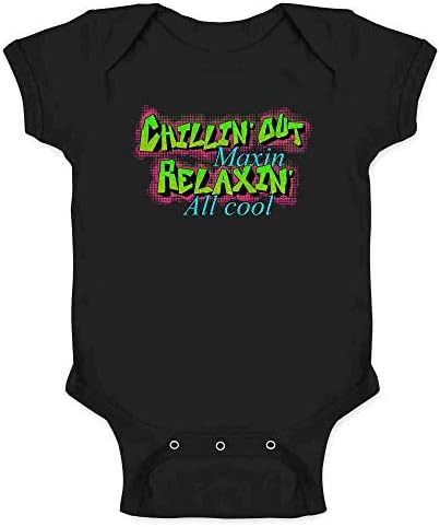 Поп-теми чилин го олабави максимум релаксин сите кул 90-ти ретро бебешки дете деца девојче момче маица