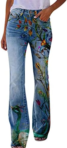 Панталони од Етија за жени случајни плус големина женски долг повеќекратен избор печатени обични лабави панталони удобно микро разгорено